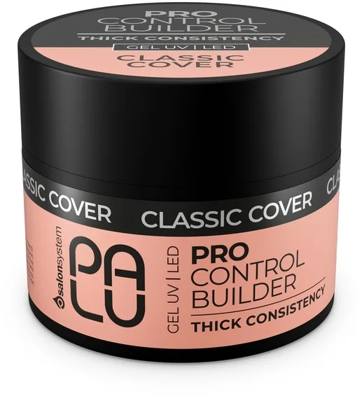 Строительный гель для ногтей Palu Pro Control Builder Gel UV/LED желеобразный, с мягким самовыравниванием, 45 г, оттенок Classic Cover
