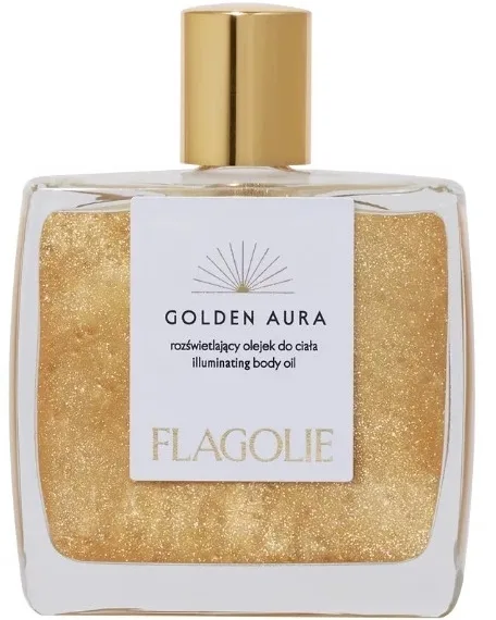 Сияющее масло для тела Flagolie Golden Aura с мерцающими частицами