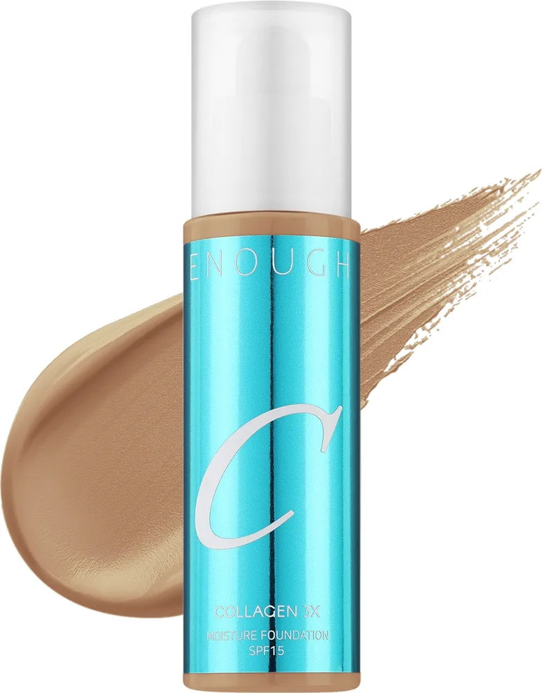 Тональный флюид Enough Collagen 3x Moisture Foundation увлажняющий стойкий SPF 15, 100 мл, оттенок N00