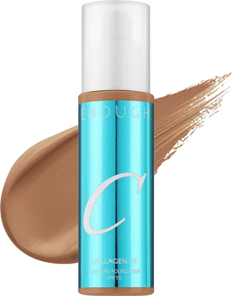 Тональный флюид Enough Collagen 3x Moisture Foundation увлажняющий стойкий SPF 15, 100 мл, оттенок 25N