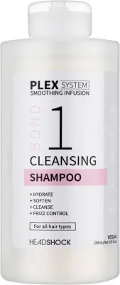 Шампунь очищающий для волос Headshock Plex System Cleansing Shampoo 1, для всех типов волос и кожи головы, 250 мл