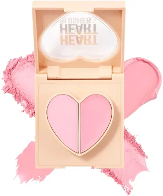Румяна для щёк With Love Cosmetics Heart 2 Heart Blusher Duo’s кремовые и пудровые 2 в 1, 7 г