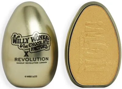 Хайлайтер для лица Makeup Revolution x Willy Wonka Good Egg в металлической банке-яйце, 6,6 г