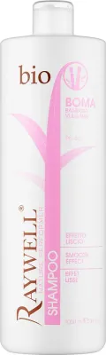 Шампунь Raywell Bio Boma Smooth Effect разглаживающий, с алоэ вера, маслом арганы и бамбуком, для повреждённых волос, 250 мл, Италия, 1000 мл