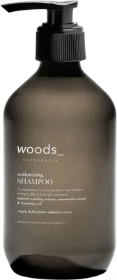Шампунь Woods Copenhagen Volumizing для объёма тонких волос, с амарантом, морошкой, шиповником и протеинами пшеницы, 400 мл, Дания