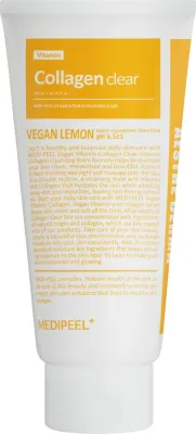 MEDIPEEL Medi Peel Vegan Vitamin Collagen Clear - Пенка для умывания Medi Peel Vegan Vitamin Collagen Clear гелевая, с коллагеном, осветляющая, 300 мл