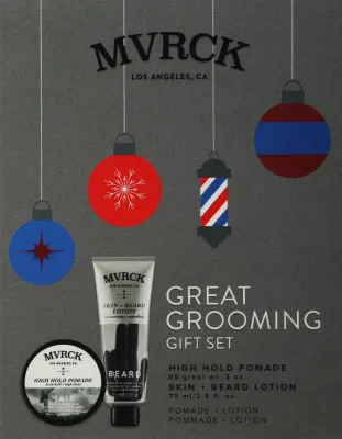 Подарочный набор для мужчин Paul Mitchell MVRCK Great Grooming Gift Set, лосьон для кожи и бороды и помада сильной фиксации, 75 мл + 85 г
