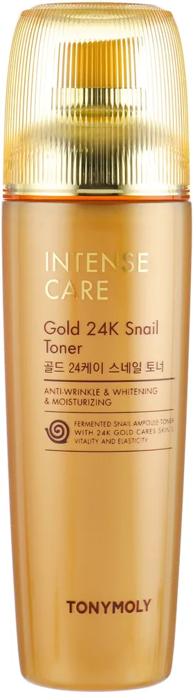 Тоник для лица Tony Moly Intense Care Gold 24K Snail Toner с золотом и муцином улитки, 140 мл