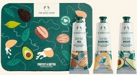 Набор бальзамов для рук The Body Shop три бальзама с маслом ши авокадо и глицерином