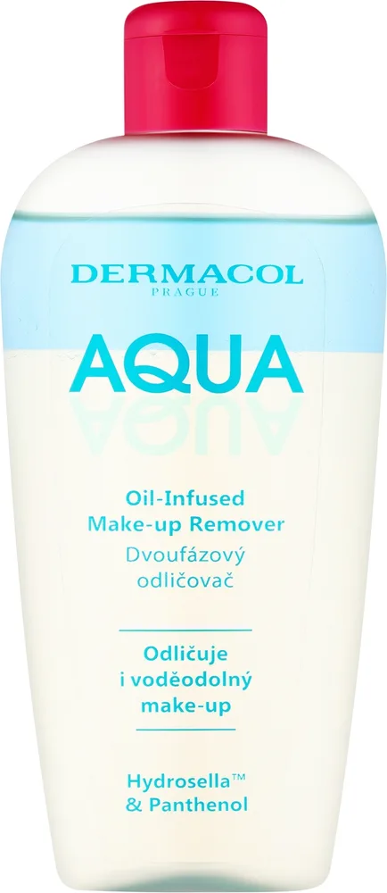 Двухфазное средство для снятия макияжа Dermacol Aqua Aqua Oil-Infused Make-Up Remover, с экстрактом гибискуса, 200 мл