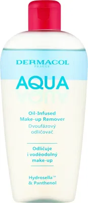 Двухфазное средство для снятия макияжа Dermacol Aqua Aqua Oil-Infused Make-Up Remover, с экстрактом гибискуса, 200 мл