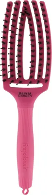Щётка для волос Olivia Garden Finger Brush Amazonki Bubble Pink для расчёсывания, розовая