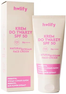 Солнцезащитный крем для лица Holify Sunscreen Cream SPF50, защита от UVA и UVB, 50 мл
