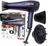 Фен Adler AD 2273 с убирающимся шнуром, ионизация, диффузор — фото 1