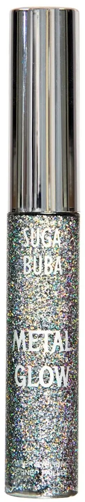 Подводка для глаз Suga Buba Metal Glow Glitter Eyeliner с блёстками, металлическая, 6 мл, оттенок Hologram