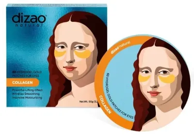 Dizao Natural Collagen Hydrogel Gold патчи для глаз гидрогелевые с коллагеном 60 шт золотые патчи под глаза