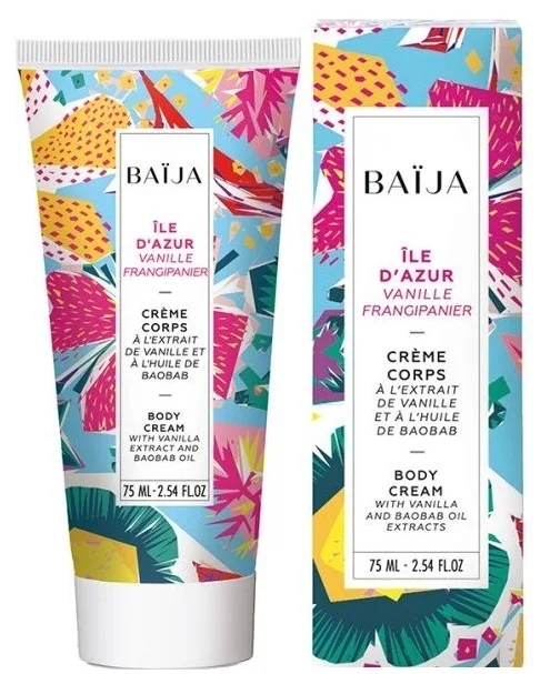 Крем для тела Baija Iles D'Azur Body Cream с экстрактом ванили и маслом баобаба, 75 мл / 212 мл