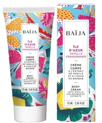 Крем для тела Baija Iles D'Azur Body Cream с экстрактом ванили и маслом баобаба, 75 мл