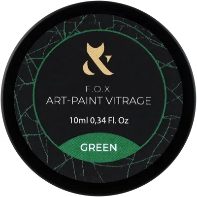 Витражный гель-лак для ногтей F.O.X Art-Paint Vitrage полупрозрачный, для дизайна, 10 мл