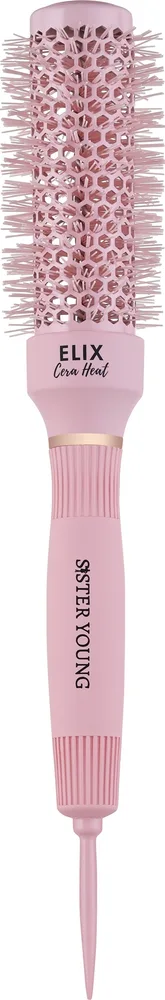Щётка для волос круглая Sister Young Elix Cera Heat Pink керамическая, антистатическая, 32 мм