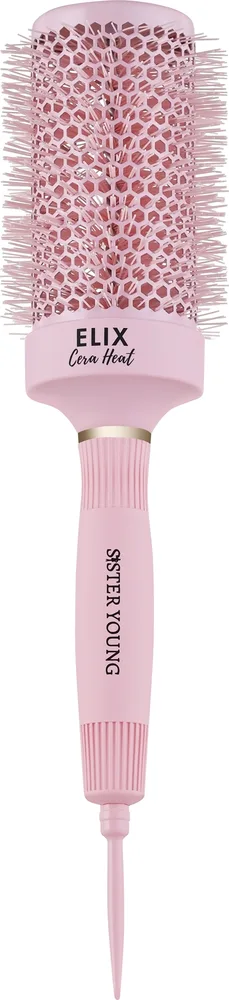 Щётка для волос круглая Sister Young Elix Cera Heat Pink керамическая, антистатическая, 53 мм
