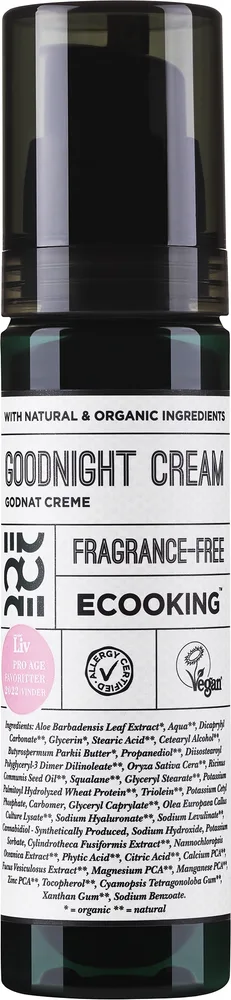 Крем для лица Ecooking 50+ Goodnight ночной без отдушек 50 мл