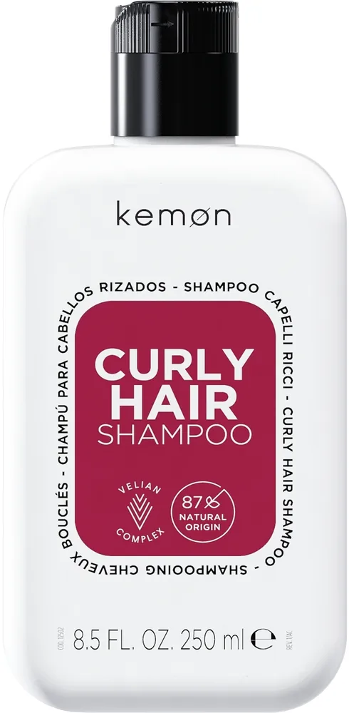 Шампунь Kemon Curly Hair для вьющихся и кудрявых волос, с рисом, ферментом сахаромицетов и алоэ вера, 1000 мл, Италия
