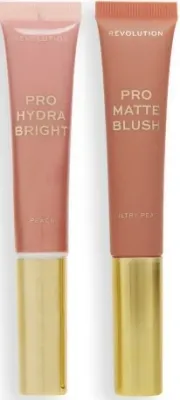 Румяна для щёк кремовые Revolution Pro Blush Duo набор, 12 мл и 15 мл, оттенок Peach