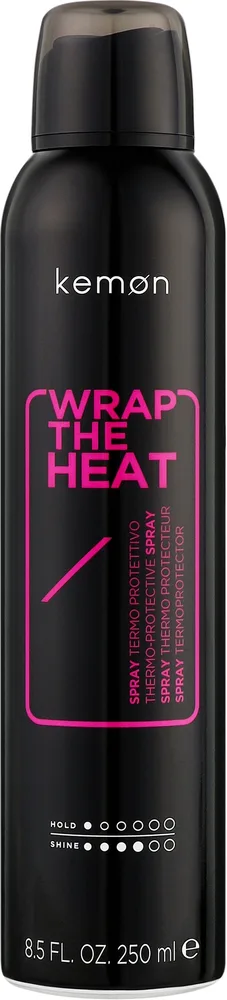 Термозащитный спрей-аэрозоль Kemon Wrap The Heat с касторовым маслом и ромашкой, 250 мл