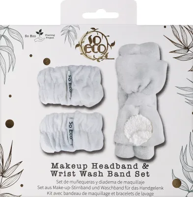 Набор So Eco Makeup Headband & Wrist Wash Band повязка для волос из микрофибры и напульсники