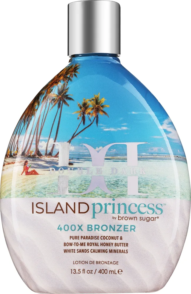 Лосьон для загара в солярии Brown Sugar Double Dark Island Princess Bronzer 400X с медовым маслом, 400 мл