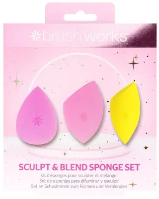 Набор спонжей для макияжа Brushworks Sculpt and Blend Sponge Set, три формы, 3 шт