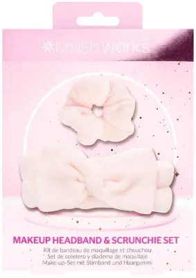 Набор Brushworks Makeup Headband & Scrunchie повязка для волос и резинка из микрофибры