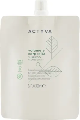 Шампунь для объёма волос Actyva Volume e Corposita Shampoo Pouch Bag с экстрактами растений, 100 мл, 500 мл или, 100 мл