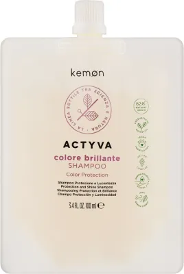 Шампунь Actyva Colore Brillante для окрашенных волос, с яблоком, пшеничными отрубями и виноградом, против выцветания цвета, Италия, 100 мл