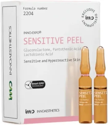Innoaesthetics Inno-Exfo Sensitive Peel пилинг для лица с PHA-кислотами для чувствительной кожи 6 x 2 мл, профессиональный пилинг