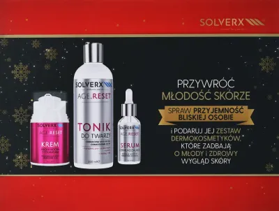 Набор для лица Solverx Age Reset крем ночная крем-маска с церамидами и сыворотка для век 50+50+15 мл