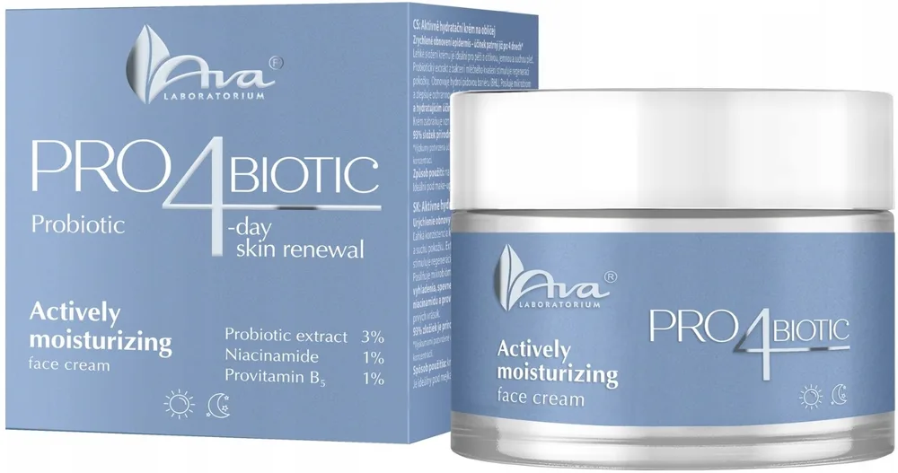 AVA Laboratorium Ava Laboratorium Pro4biotic Actively Moisturizing Face Cream - Крем для лица AVA Pro4biotic увлажняющий с пробиотиком 50 мл