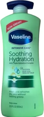 Vaseline Intensive Care лосьон для тела успокаивающий Soothing Hydration Body Lotion 600 мл, увлажняющий с алоэ для сухой кожи