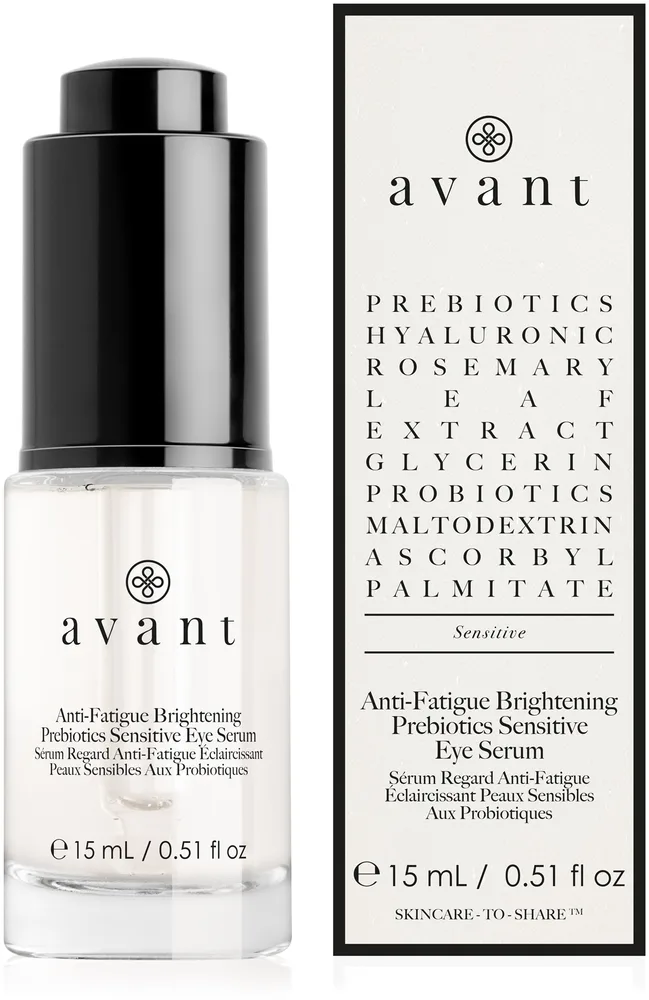 Сыворотка для области вокруг глаз Avant Anti-Fatigue Brightening Prebiotics с пребиотиками экстрактом розмарина и глицерином для чувствительной кожи 15 мл