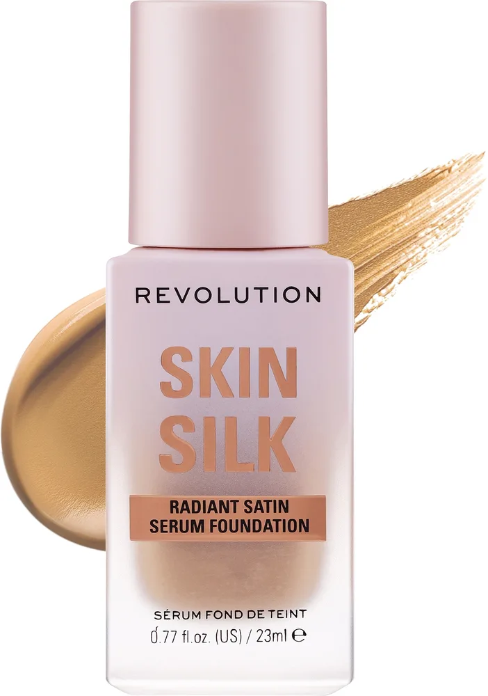 Тональная основа-сыворотка Makeup Revolution Skin Slik Radiant Satin Serum Foundation сатиновая сияющая, 23 мл, оттенок F10.9 W