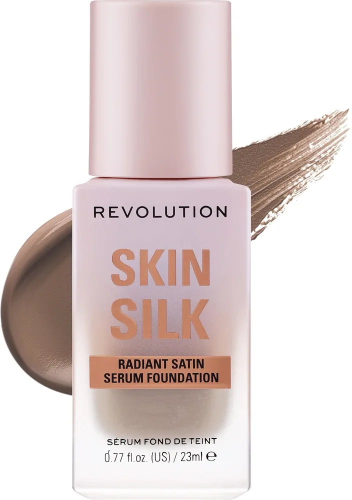 Тональная основа-сыворотка Makeup Revolution Skin Slik Radiant Satin Serum Foundation сатиновая сияющая, 23 мл, оттенок F13.7NW