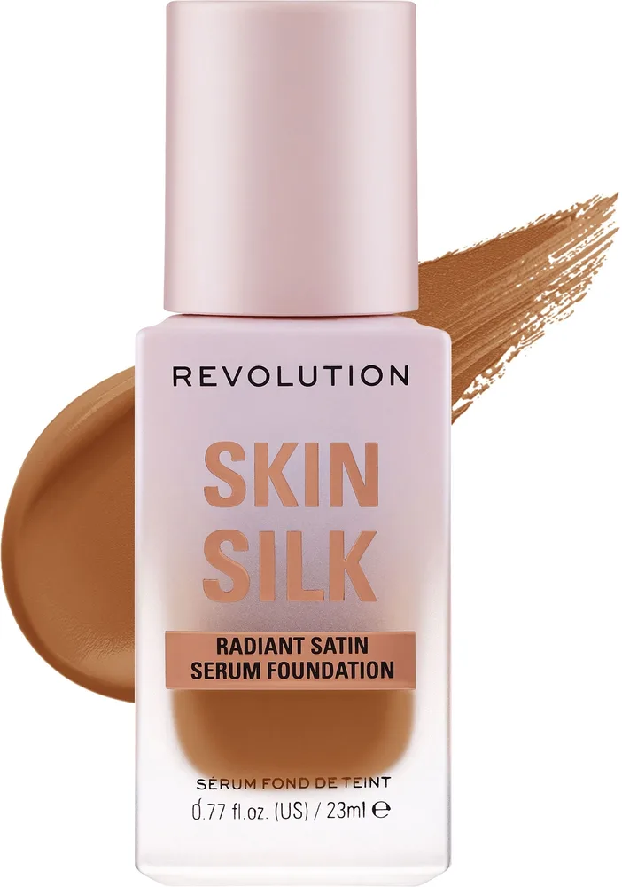 Тональная основа-сыворотка Makeup Revolution Skin Slik Radiant Satin Serum Foundation сатиновая сияющая, 23 мл, оттенок F11.2W
