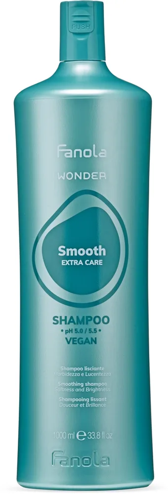 Шампунь для непослушных волос Fanola Wonder Smooth Extra Care Shampoo, для разглаживания, 350 мл / 1000 мл