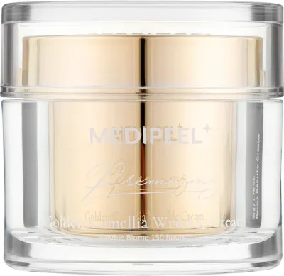 MEDIPEEL Peptide 9 Premium Gold Camellia Wrinkle Cream крем для лица антивозрастной с золотом и камелией 50 мл, против морщин, с пептидами