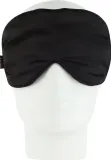 Маска для сна Philip B Silky Smooth Sleep Mask из материала rPET, с регулируемыми ушными петлями, чёрная, 1 шт — фото 1