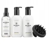 Набор Balmain Paris Hair Couture Volume Care шампунь 300 мл кондиционер 300 мл спрей для волос 200 мл и массажер для кожи головы — фото 1