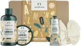 Набор The Body Shop Nourish & Flourish Almond Milk крем для душа 250 мл йогурт для тела 200 мл бальзам для рук 30 мл и мочалка — фото 1