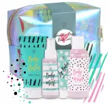 Набор Aurora Cosmetic Bag Lotos гель для душа 150 мл бальзам для тела 100 мл спрей 100 мл блеск для губ 10 мл и косметичка — фото 1