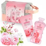 Набор Aurora Cosmetic Gardenia гель для душа 270 мл бальзам для тела 60 мл и косметичка — фото 1